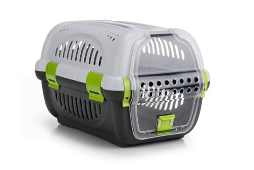 karlie-beeztees-rhino-transportbox-f-r-kleine-hunde-und-katzen-51x34-5x33-cm-gra image 7