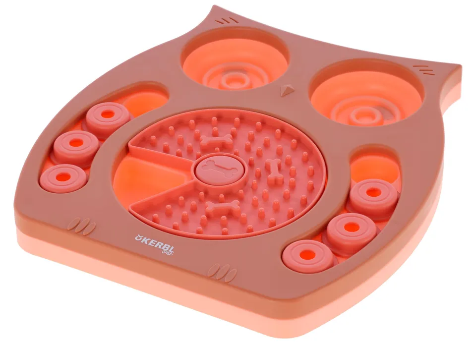 kerbl-pet-denk-und-lernspielzeug-owl-lachs-braun-30x28x3-cm-intelligenzspielzeug image 1