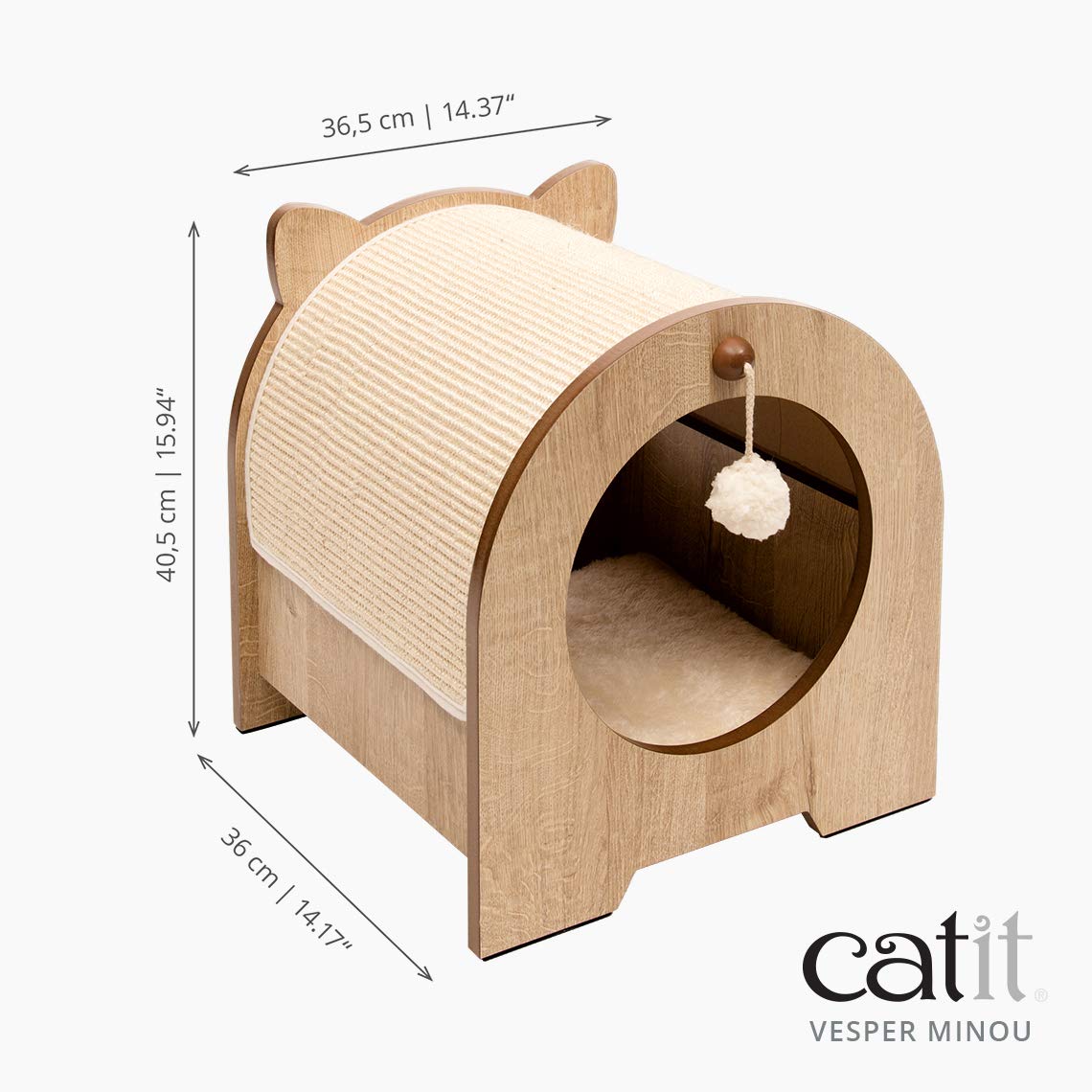 catit-vesper-minou-kratzbank-mit-versteck-36-x-36-5-x-40-5-cm-eiche image 5