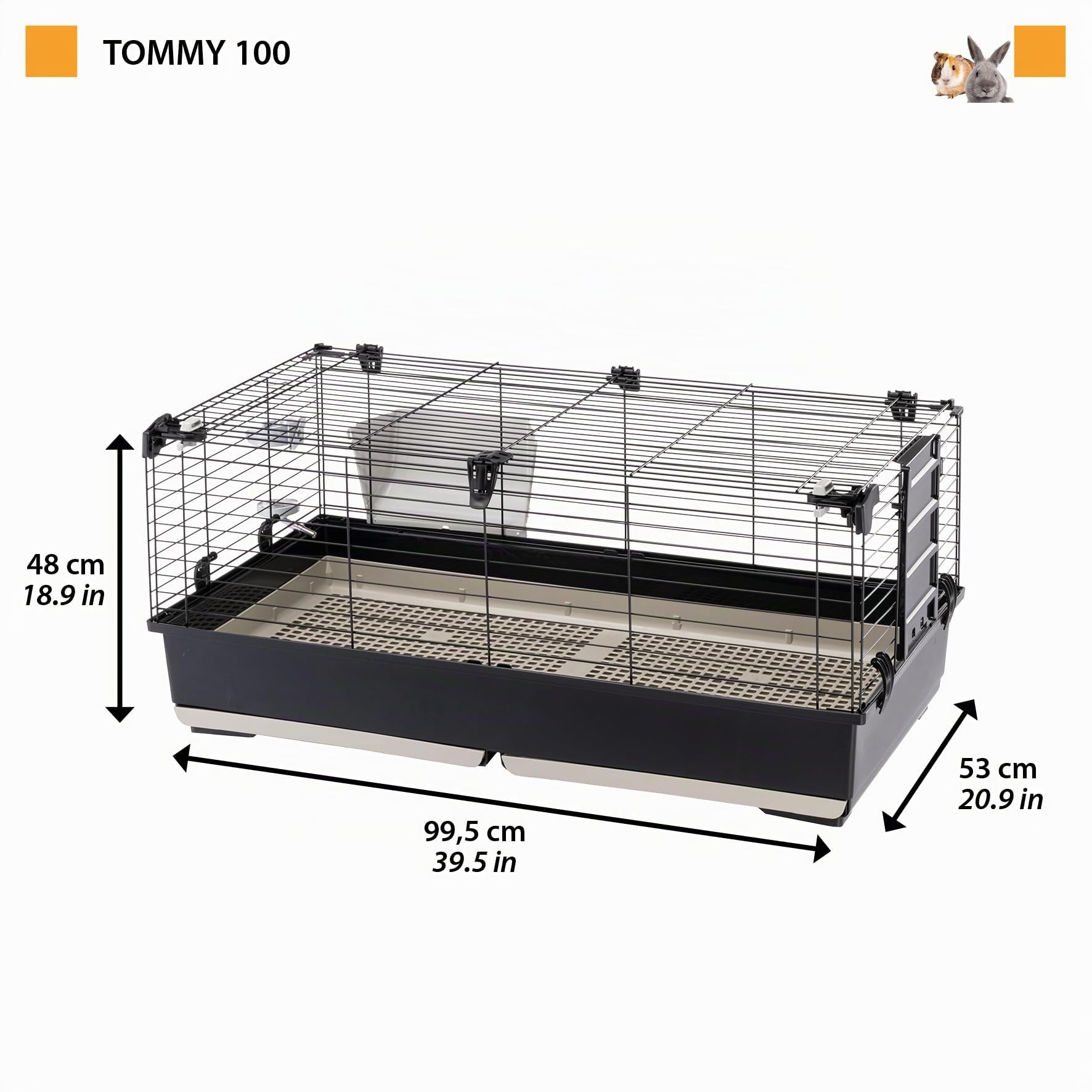 ferplast-kaninchenk-fig-tommy-100-99-5x53xh48-cm-indoor-mit-tr-nke image 2