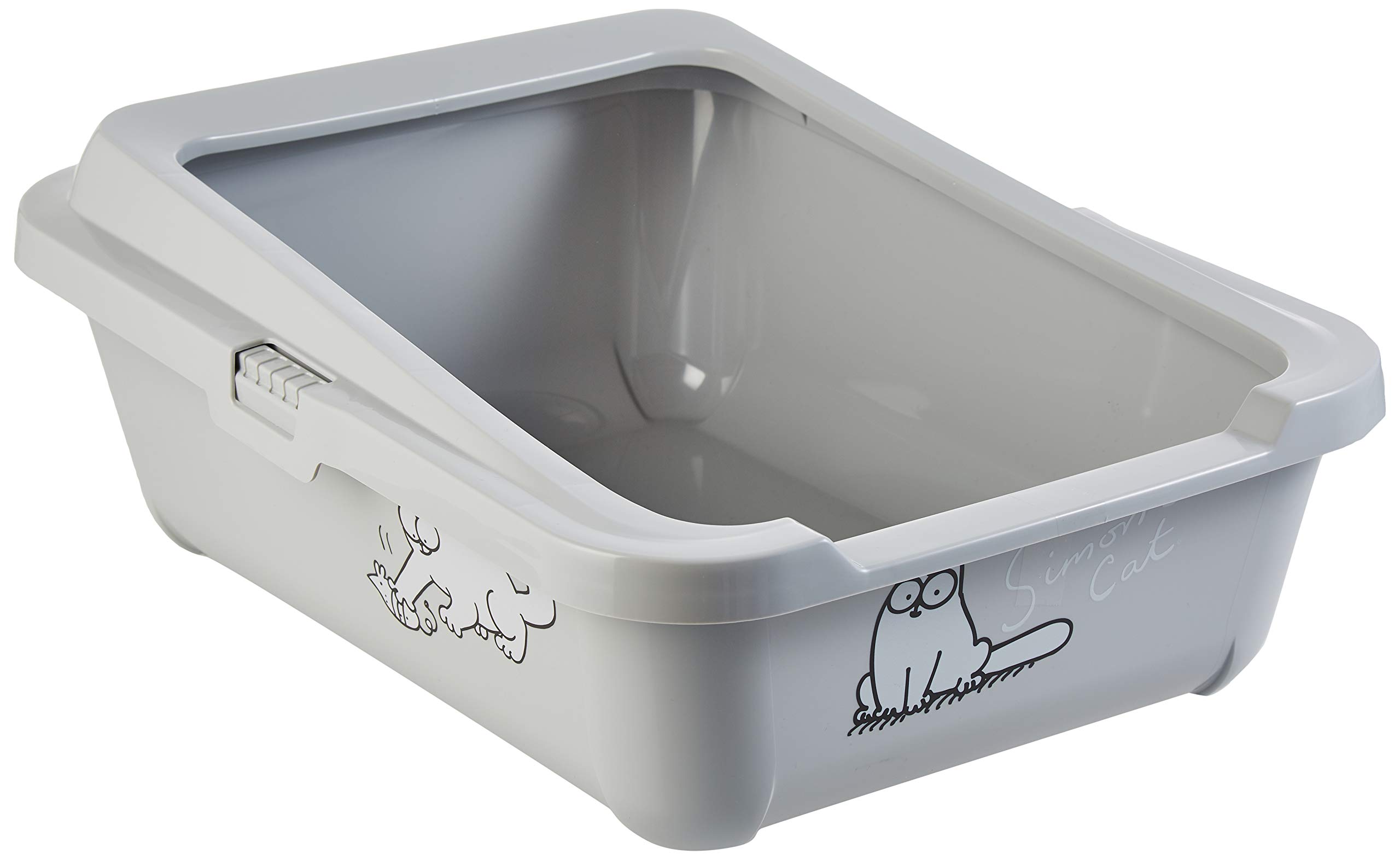 karlie-simon-s-cat-katzentoilette-mit-rand-43x32x16-cm-grau image 1
