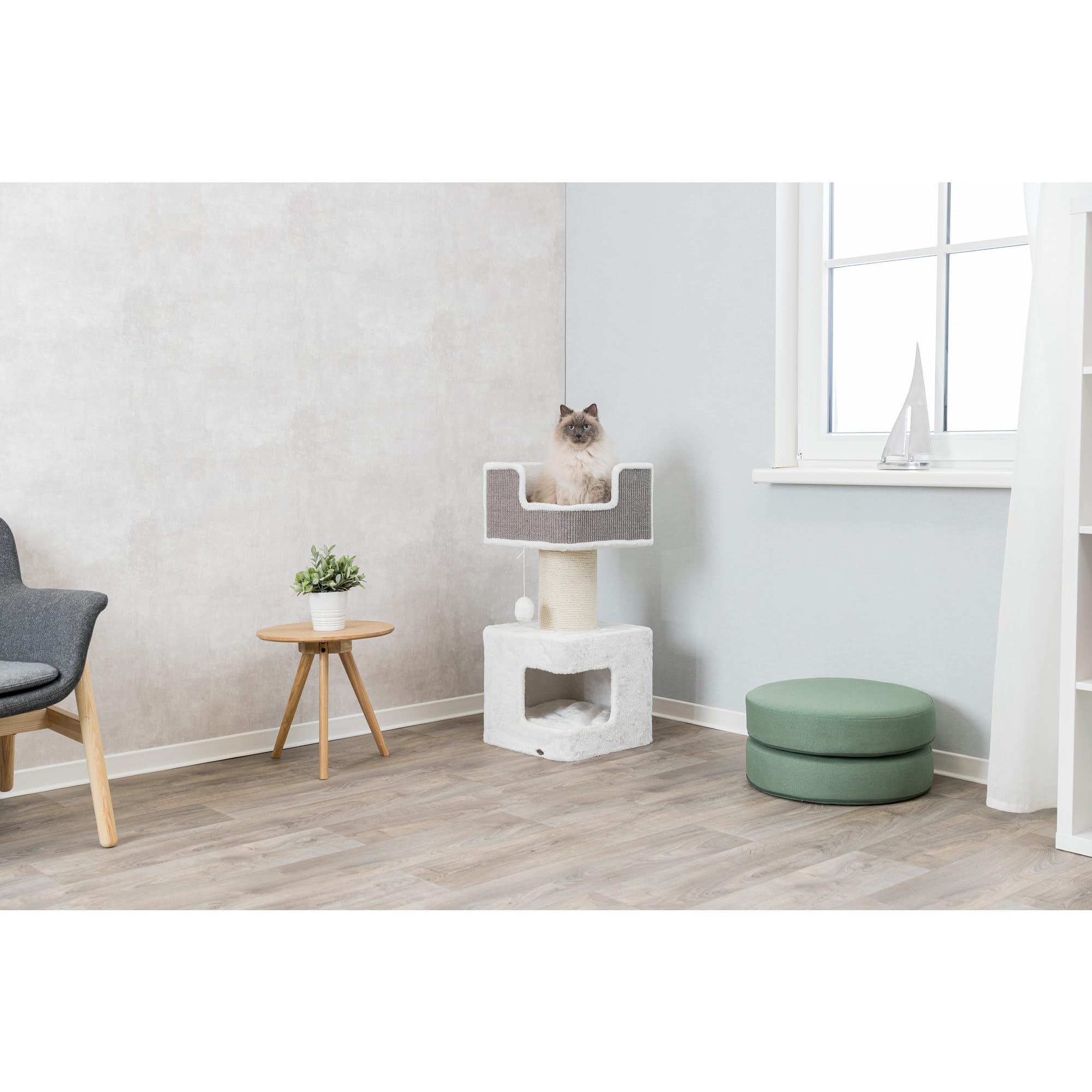 trixie-kratzbaum-xxl-ava-86-cm-wei-grau-f-r-gro-e-katzen image 8