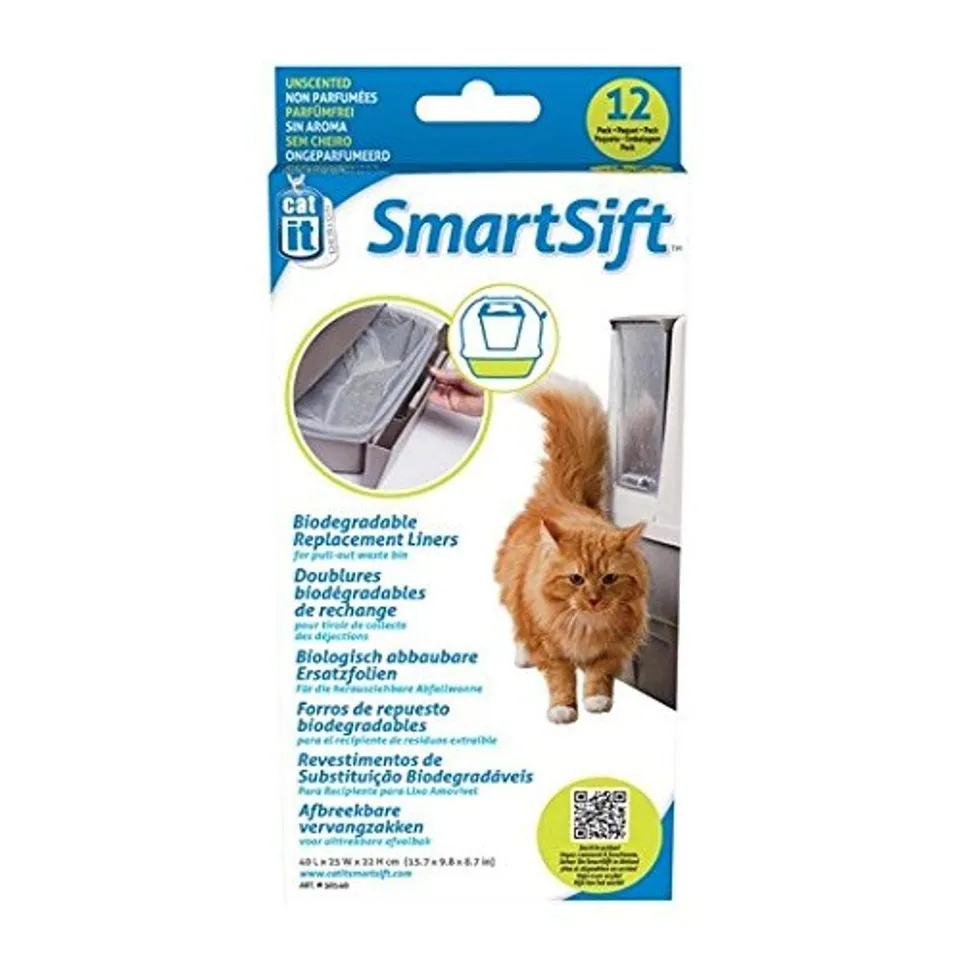 catit-biologisch-abbaubare-einlagen-f-r-smartsift-katzentoilette-12er-pack-40-x- image 1