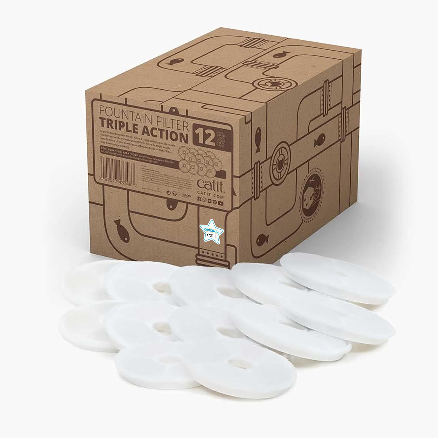 catit-triple-action-filter-12er-pack-ersatzfilter-f-r-blumentrinkbrunnen image 1