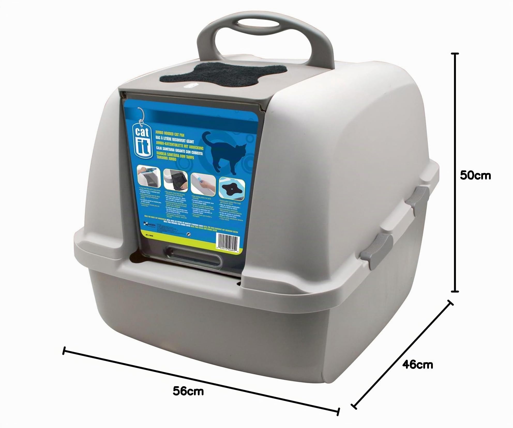 catit-jumbo-katzentoilette-mit-abdeckung-wei-grau-haubentoilette-mit-t-r-und-fil image 5