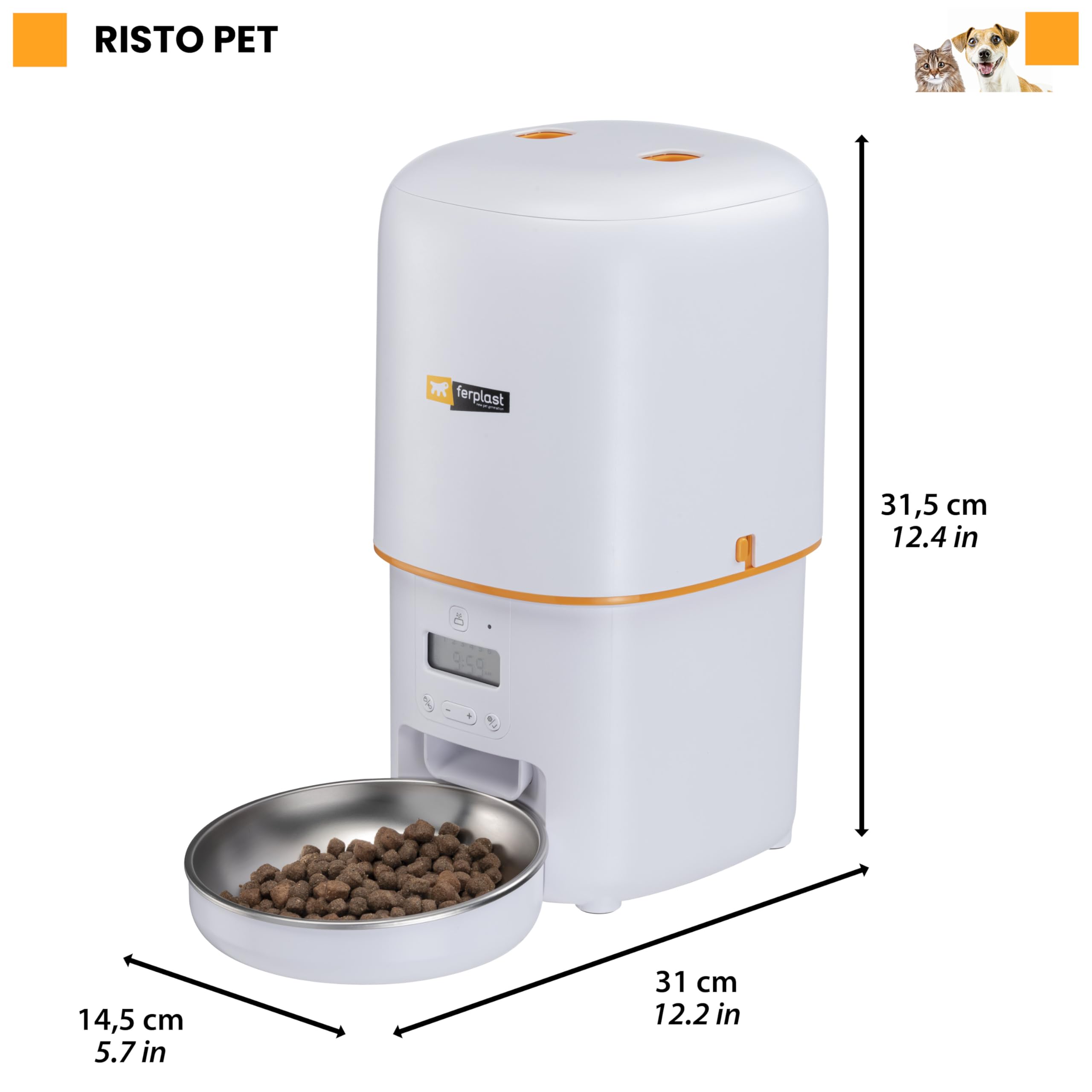 ferplast-risto-pet-automatischer-futterautomat-katze-4-liter-programmierbar-6-ma image 6