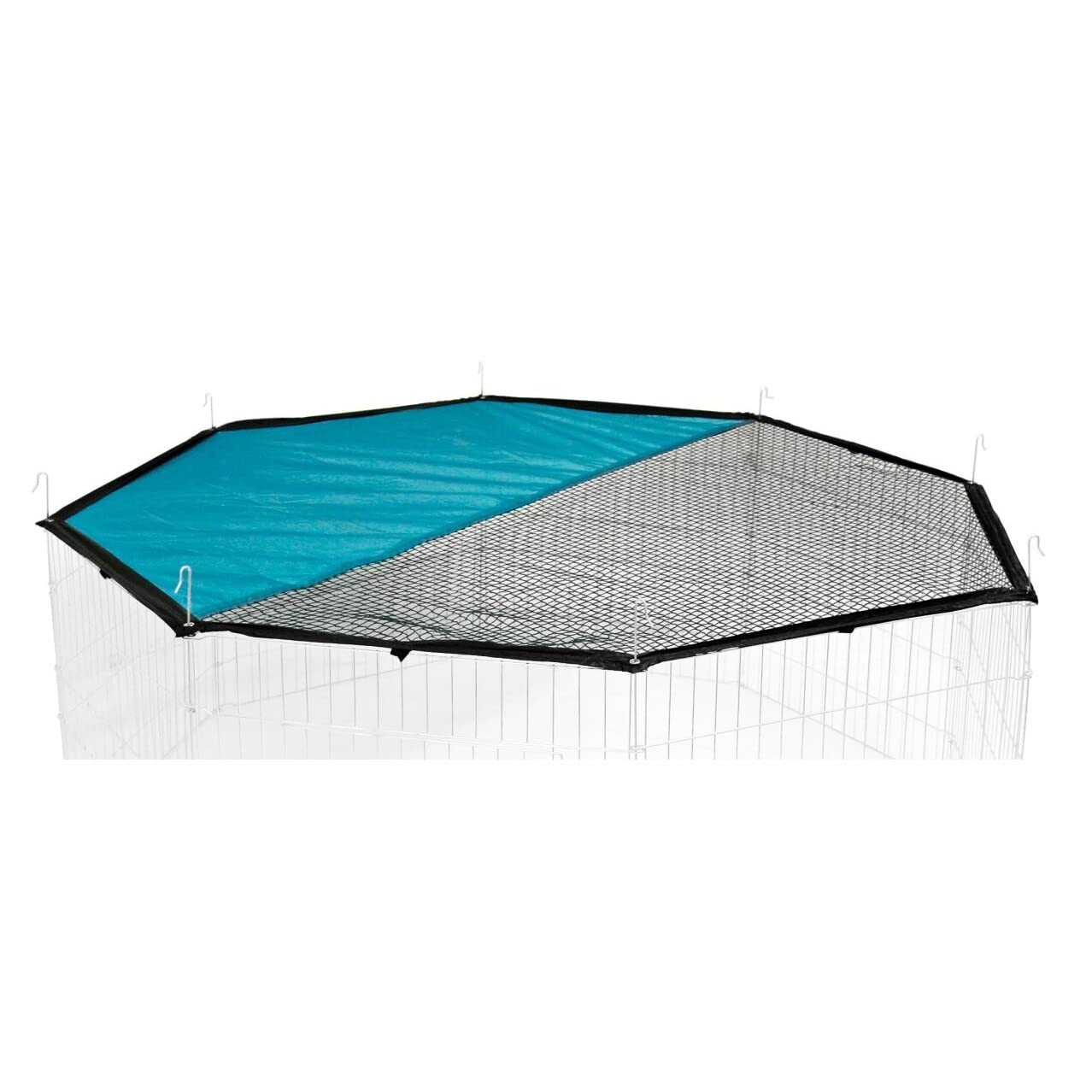 kerbl-pet-freilaufgehege-180x90x75-cm-verzinkt-mit-spitzdach-und-sonnenschutz image 6