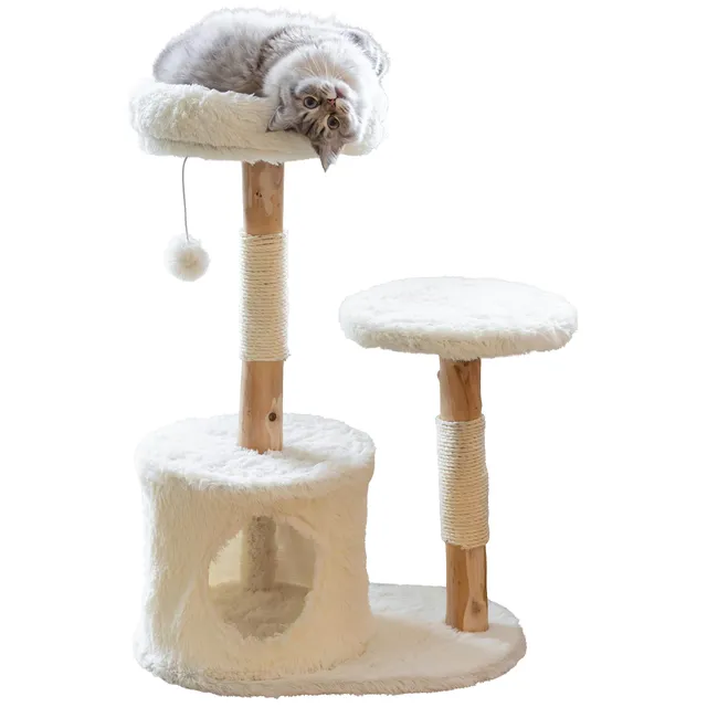 kerbl-pet-kratzbaum-lucia-wei-90-cm-katzenkratzbaum-aus-holz image 1