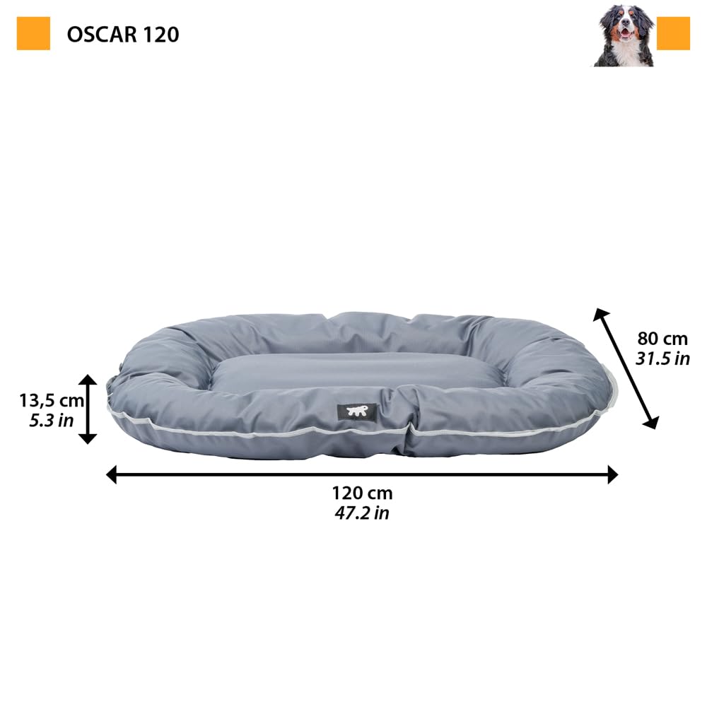 ferplast-oscar-hundematratze-hundekissen-120-x-80-x-13-5-cm-grau-wasserdicht-kra image 2
