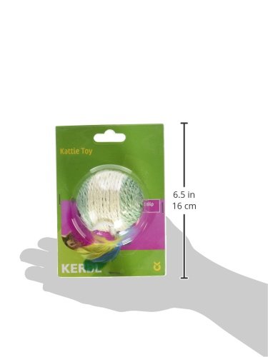 kerbl-pet-sisal-spielball-mit-feder-und-rassel-6-cm image 3