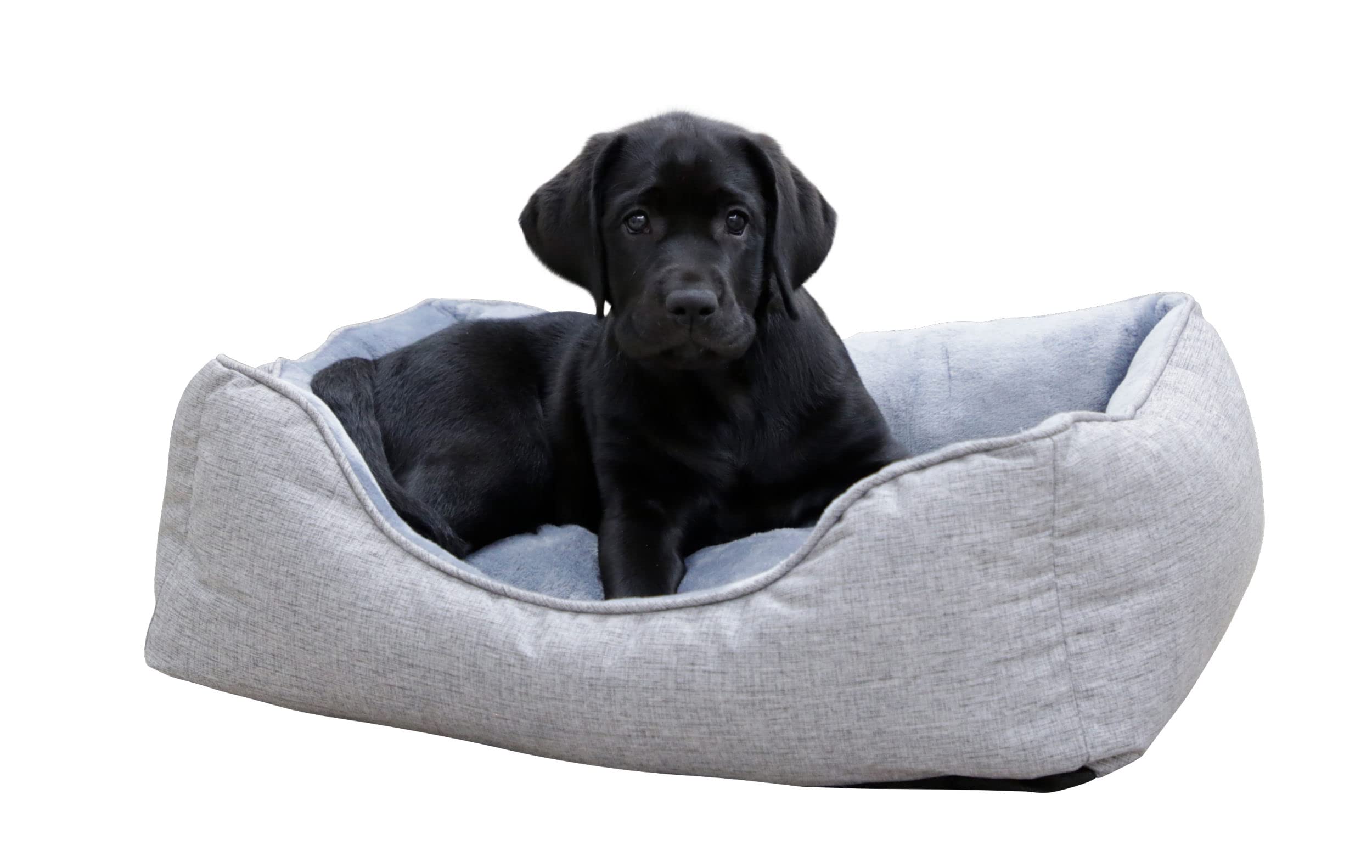 kerbl-pet-kuschelbett-marie-hundebett-grau-61-x-48-cm-mit-wendekissen image 1