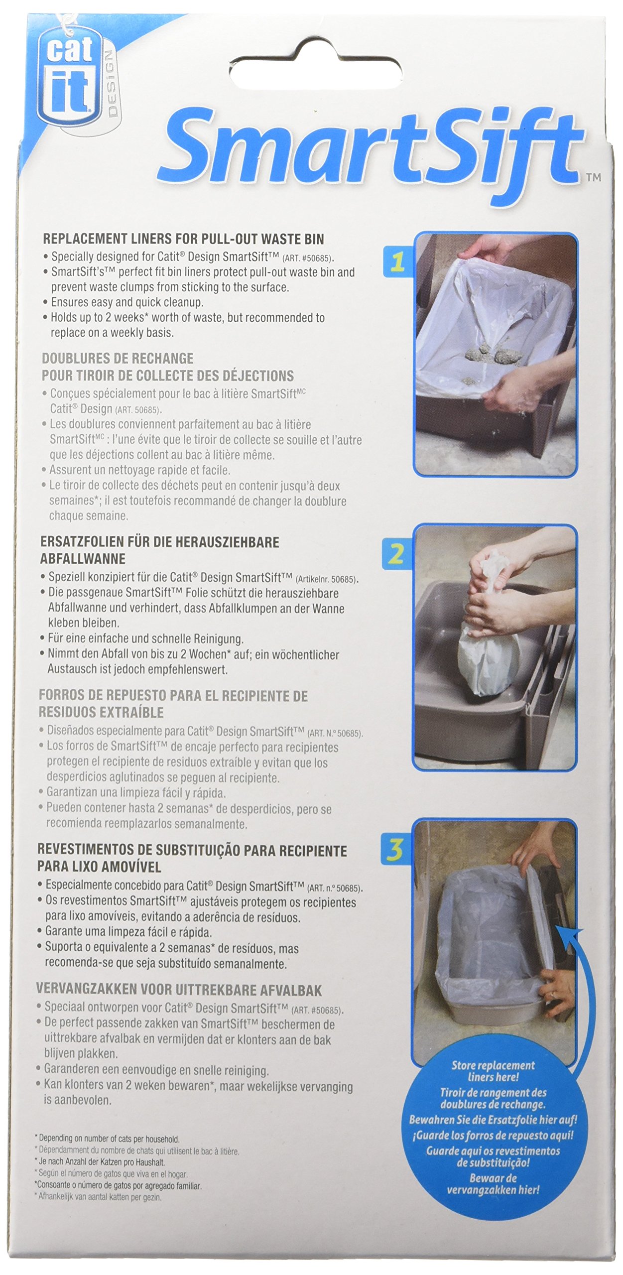 catit-biologisch-abbaubare-einlagen-f-r-smartsift-katzentoilette-12er-pack-40-x- image 3