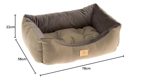 ferplast-chester-80-hundebett-katzenbett-sofa-braun-tweed-samt-78-x-56-x-h-22-cm image 6