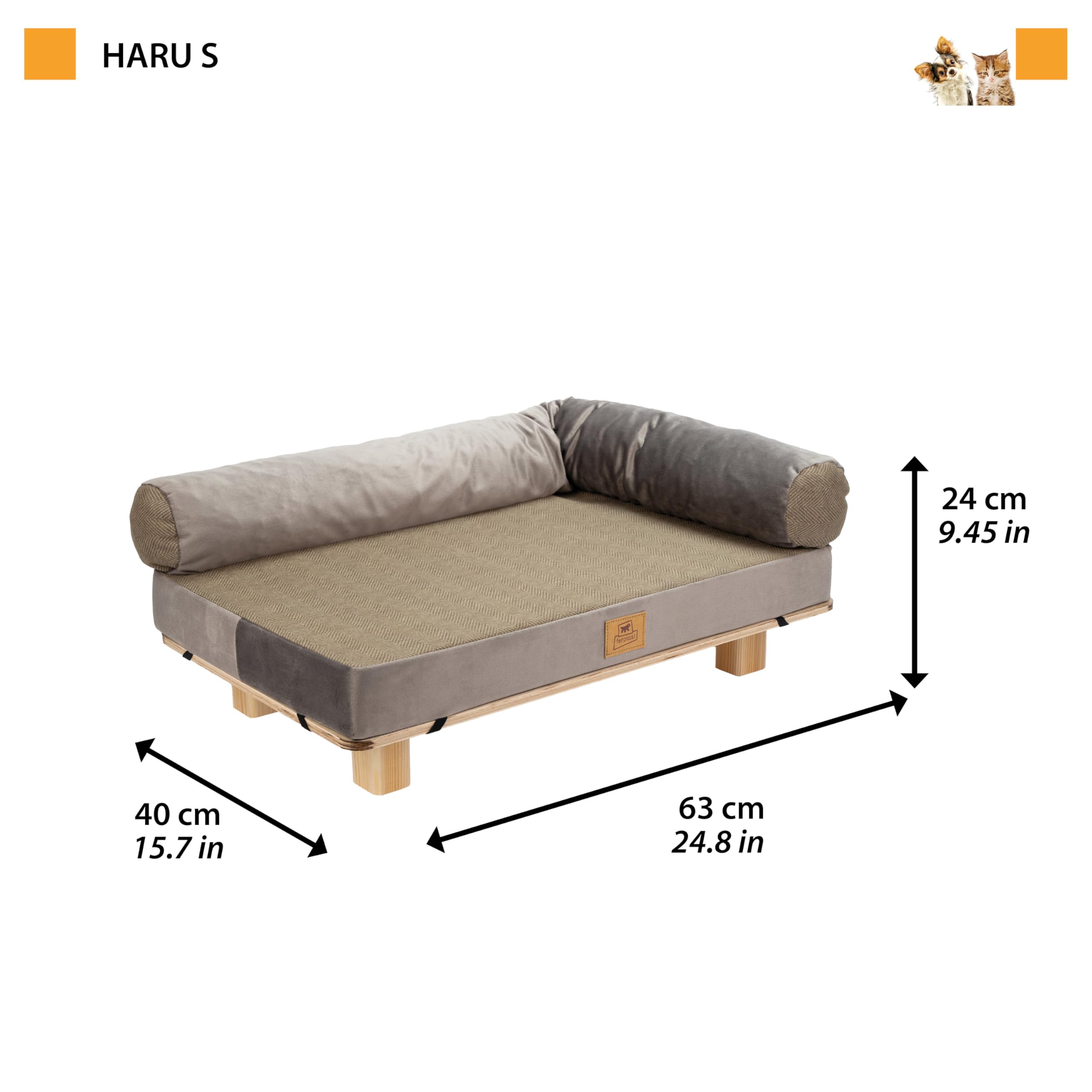 ferplast-hundebett-katzenbett-holz-mit-kissen-63-x-40-x-24-cm image 3