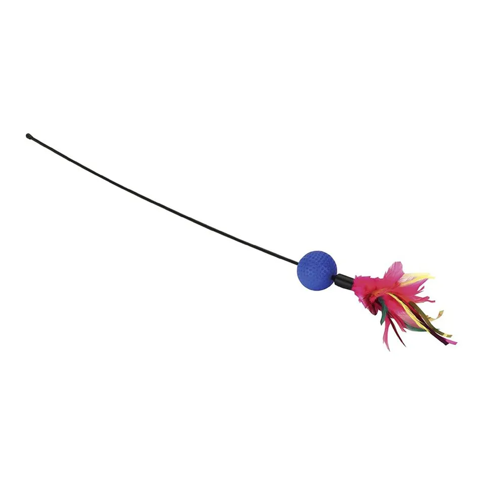 kerbl-federwedel-51-cm-mit-rassel-katzenspielzeug image 1