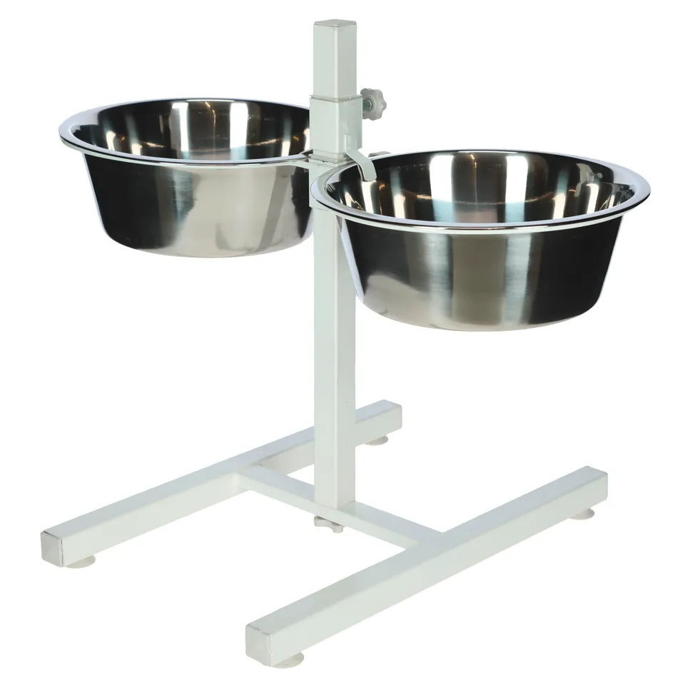 kerbl-pet-futterbar-h-henverstellbar-wei-54-x-27-x-43-cm-stahlgestell-mit-zwei-1 image 1