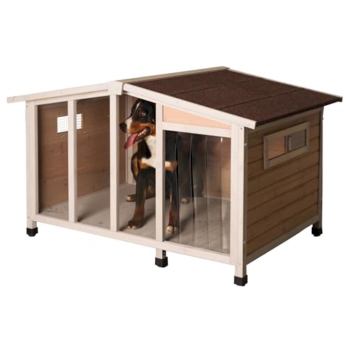 kerbl-pet-hundeh-tte-overview-mit-schiebefenstern-134-x-92-x-82-cm-wetterfest image 6