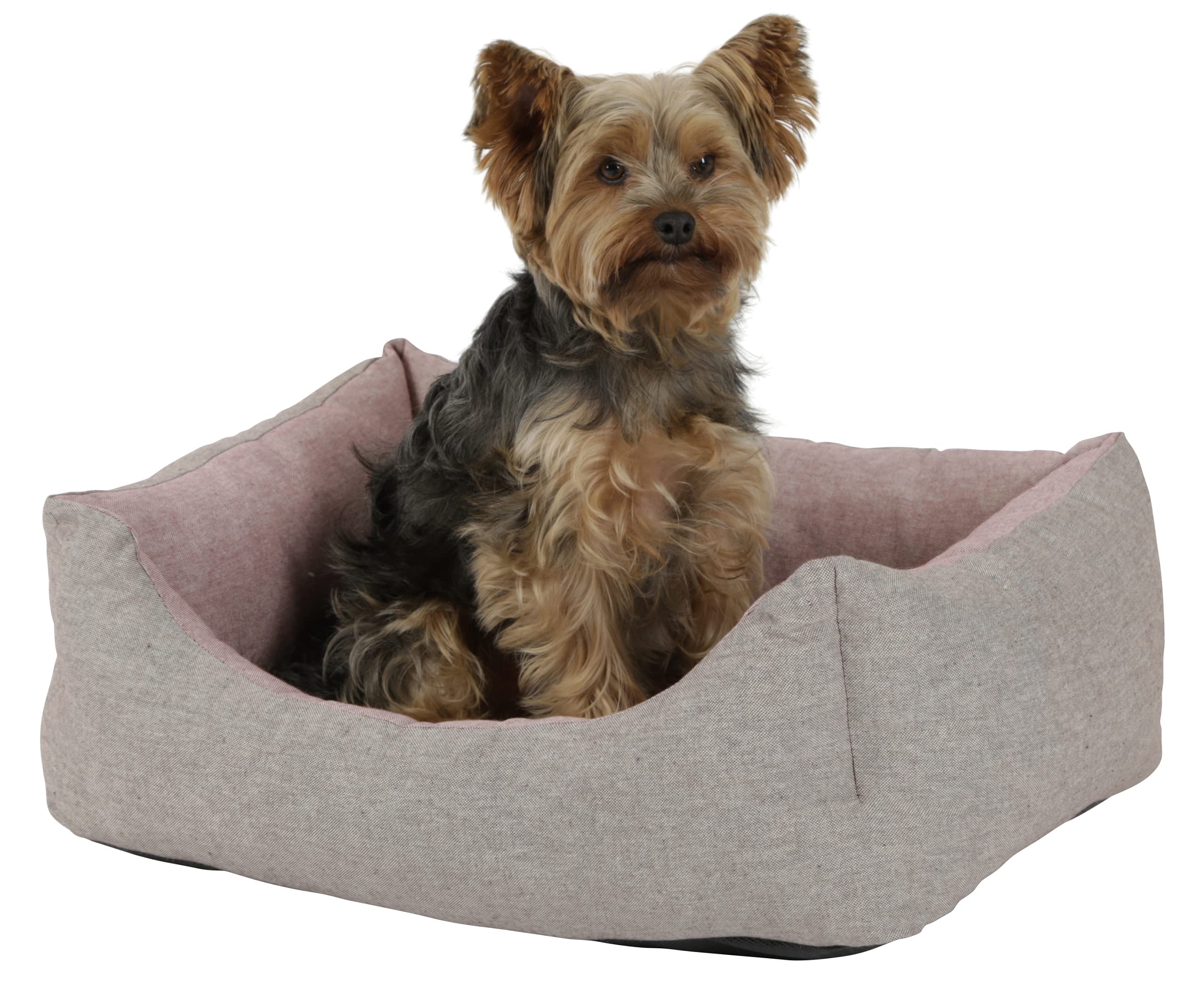 kerbl-pet-kuschelbett-golden-70x85x23-cm-rot-braun image 2