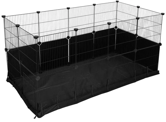 kerbl-pet-indoor-gehege-hoppla-schwarz-144x72x72-cm-f-r-kaninchen-und-nager image 1