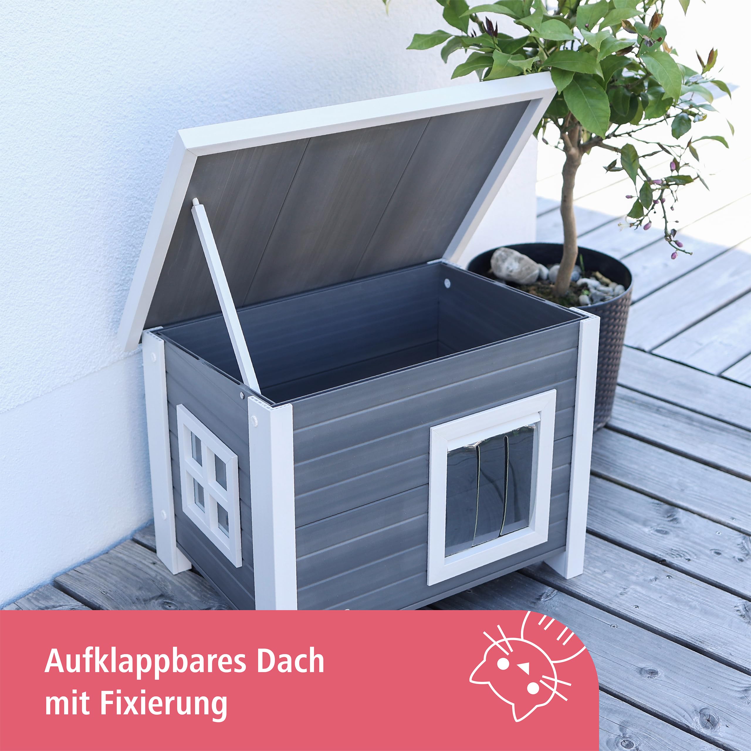 kerbl-eco-katzenhaus-eli-katzenh-tte-wetterfest-57-x-45-x-43-cm-wei-grau image 3