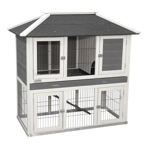 kerbl-pet-nagerstall-villa-118x68x118-cm-holz-zweigeschossiger-au-enstall image 8