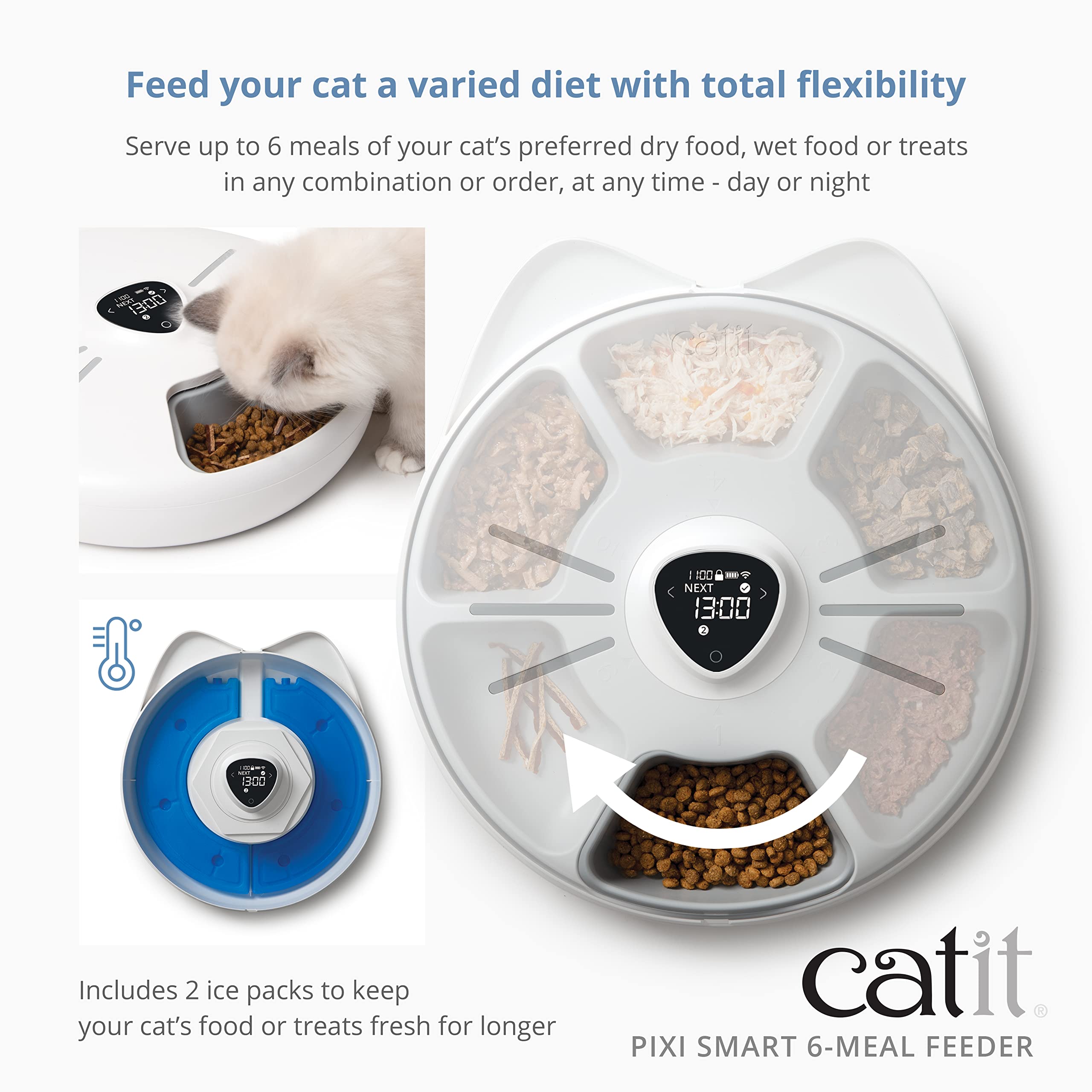 catit-pixi-6-automatischer-katzenfutterautomat-wifi-app-wei image 2