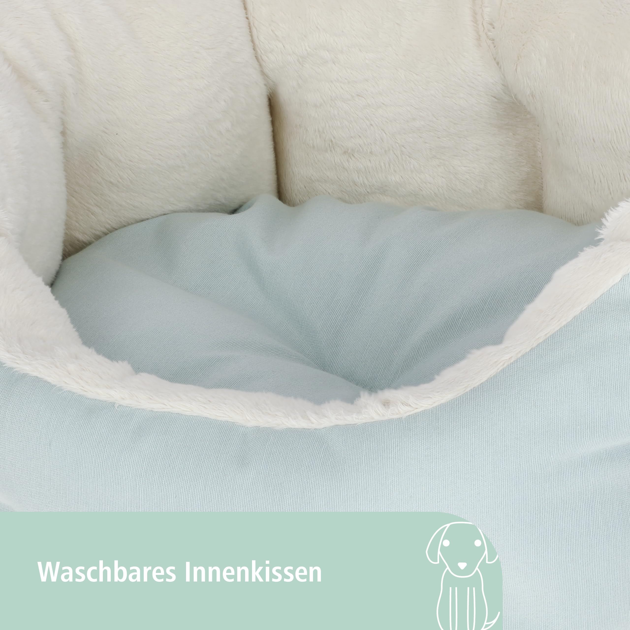 kerbl-pet-welpenbett-mit-wendekissen-t-rkis-45-x-40-x-20-cm-baumwolle-polyester image 4