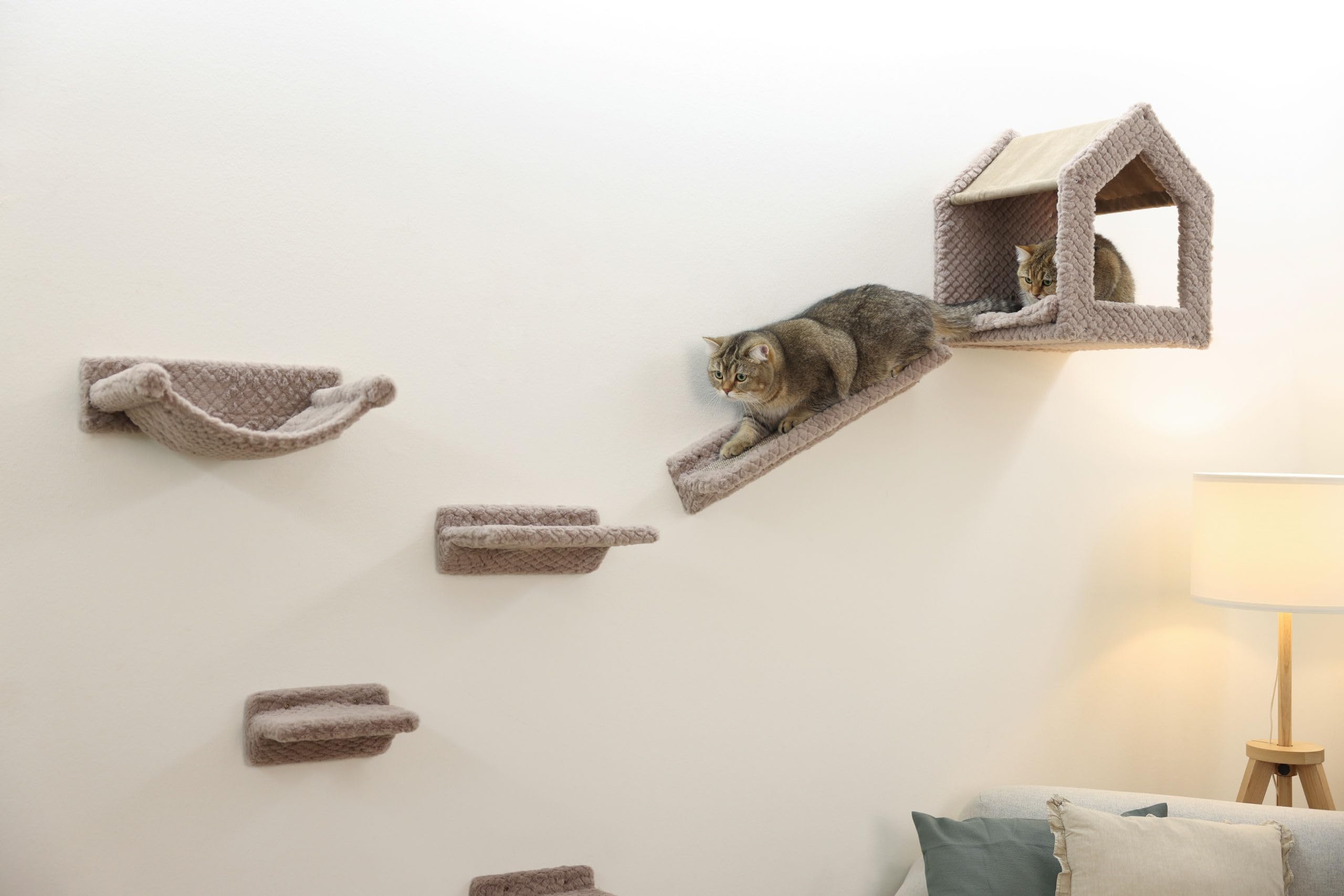 kerbl-pet-kletterwand-monte-baldo-taupe-6-teiliger-wandkratzbaum-mit-sisal image 8