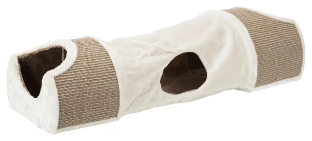 trixie-43004-kratztunnel-f-r-katzen-110-x-30-x-38-cm-lichtgrau-braun-taupe image 1