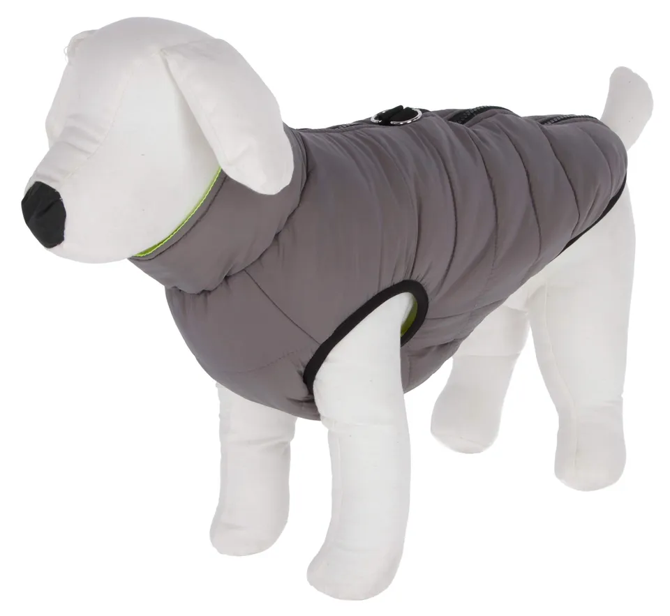 kerbl-pet-steppmantel-charmonix-xs-30-cm-grau-neon-gelb-wendbarer-hundemantel image 1
