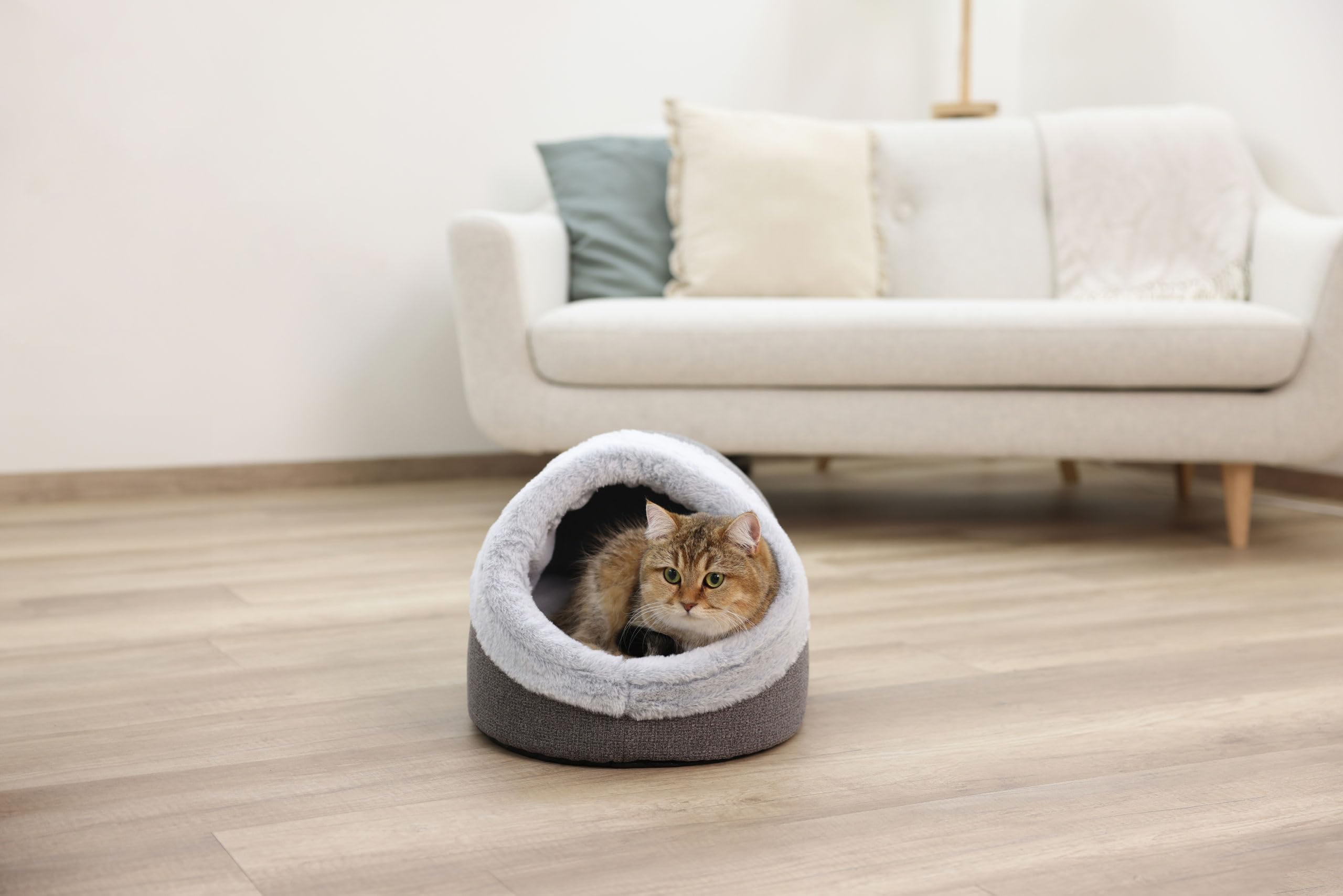 kerbl-pet-kuschelh-hle-jana-f-r-katzen-grau-45-x-37-x-30-cm image 3