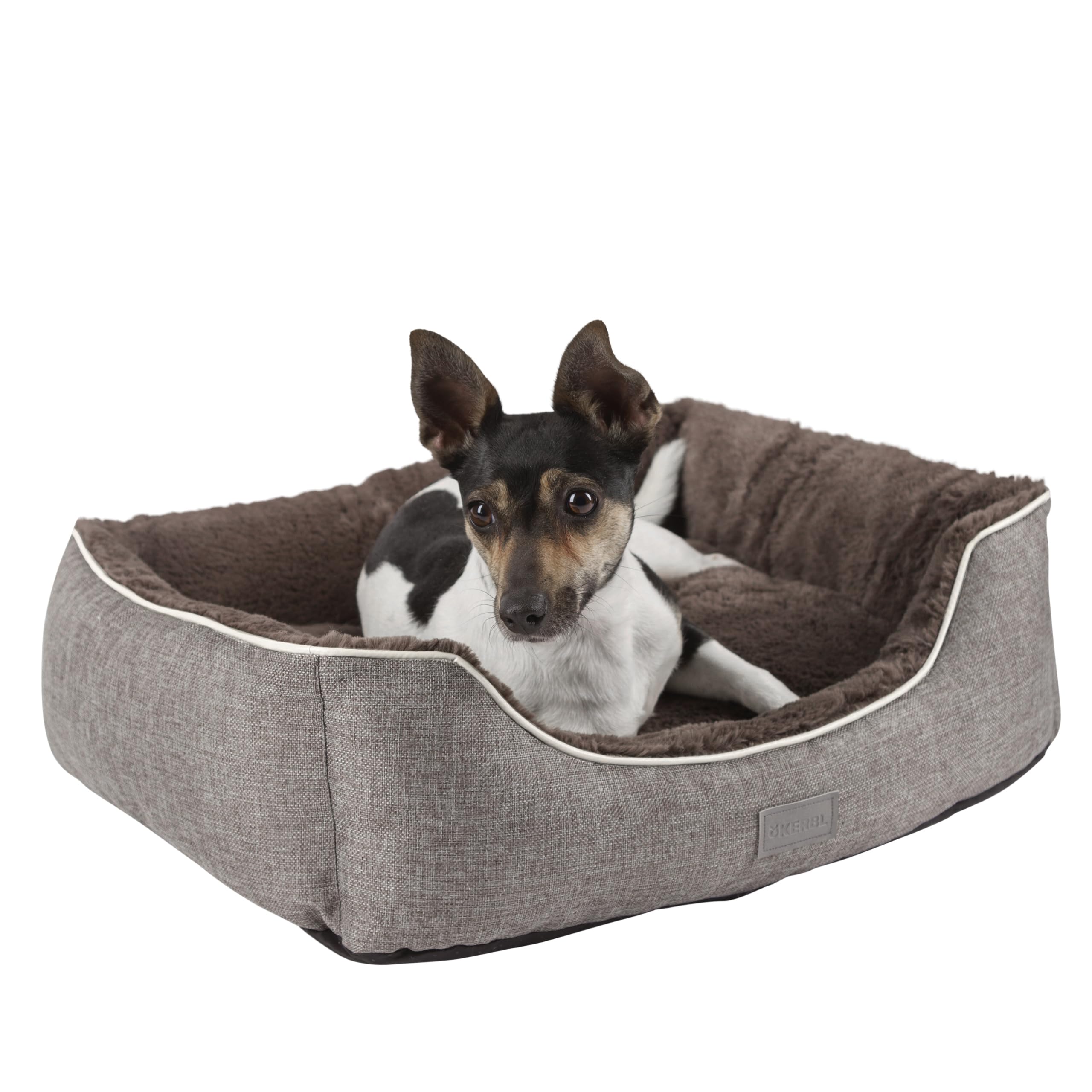 kerbl-pet-kuschelbett-samuel-grau-dunkelgrau-50-x-40-x-15-cm image 1