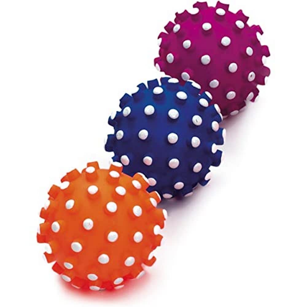 karlie-latex-igelball-9-cm-mit-squeaker-hundespielball-farblich-sortiert image 1