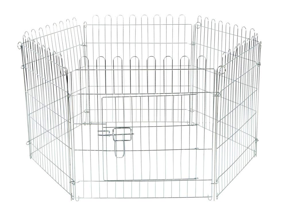 kerbl-pet-freigehege-6-gitter-56-5-x-56-5-cm-verzinkt-erweiterbar image 1
