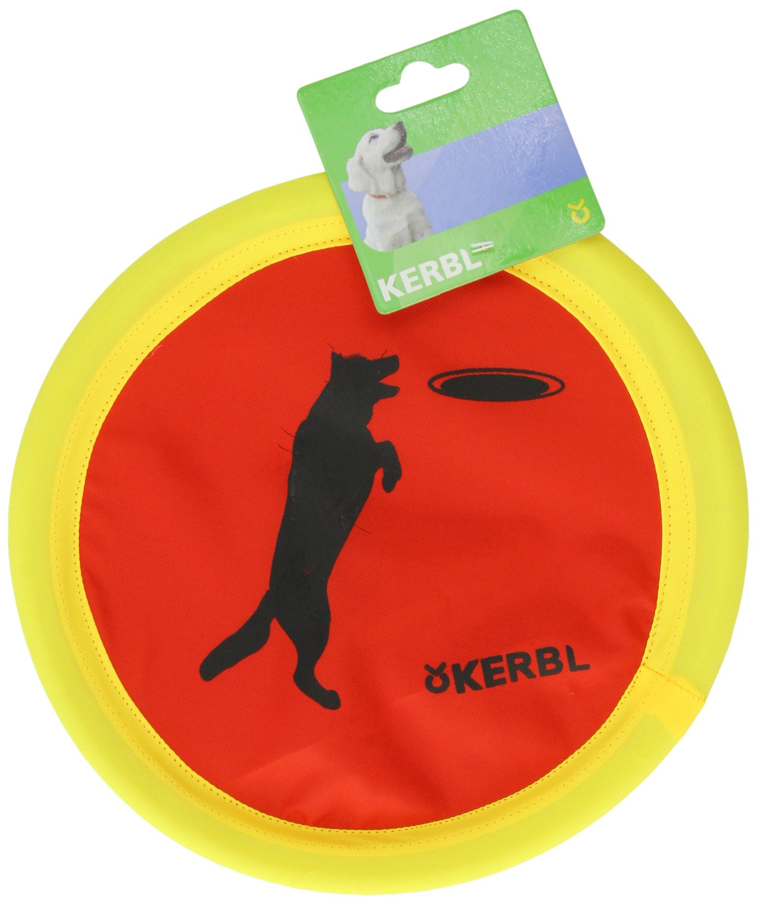 kerbl-nylon-frisbee-24-cm-hundespielzeug-neon-wurfscheibe image 1
