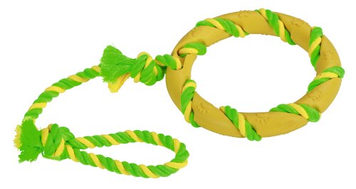 kerbl-pet-ring-am-seil-hundespielzeug-vollgummi-baumwolle-47-cm-gr-n-gelb image 3