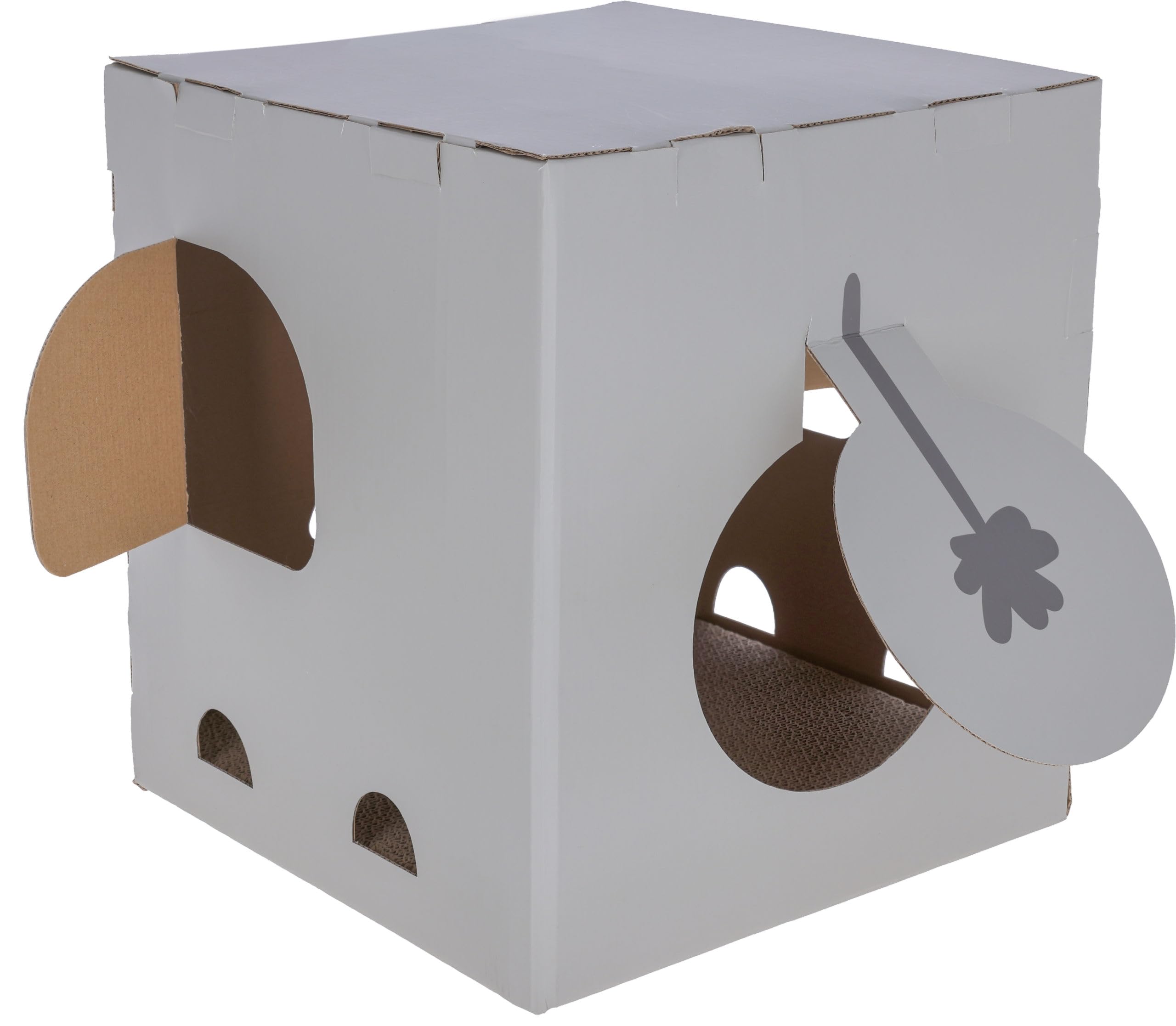 kerbl-pet-katzenkratzhaus-elefant-35x35x39cm-grau image 2
