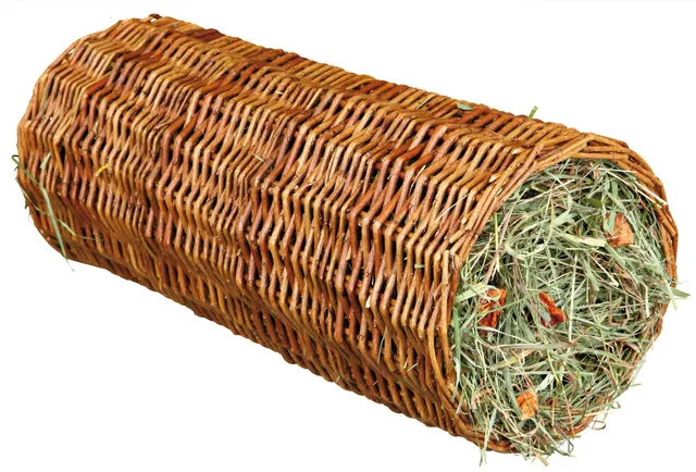 trixie-60776-weidentunnel-mit-heu-karotte-kleintier-spielzeug-15-x-33-cm-110-g image 1