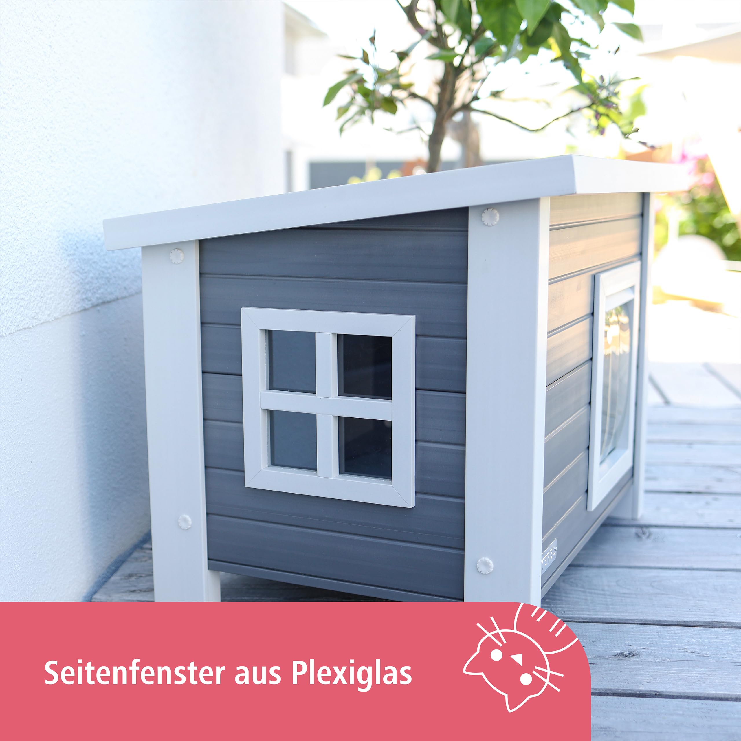 kerbl-eco-katzenhaus-eli-katzenh-tte-wetterfest-57-x-45-x-43-cm-wei-grau image 5