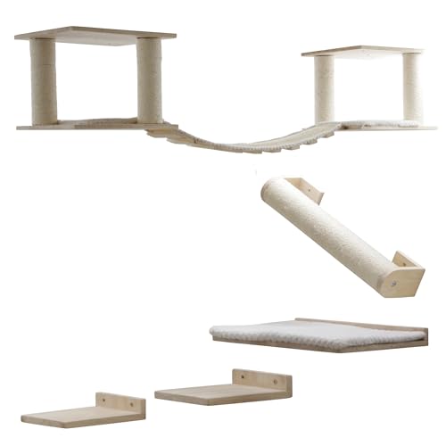 kerbl-pet-katzenspielplatz-top-xl-kletterwand-holz-natur-wei-7-teilig-bis-5-kg image 6