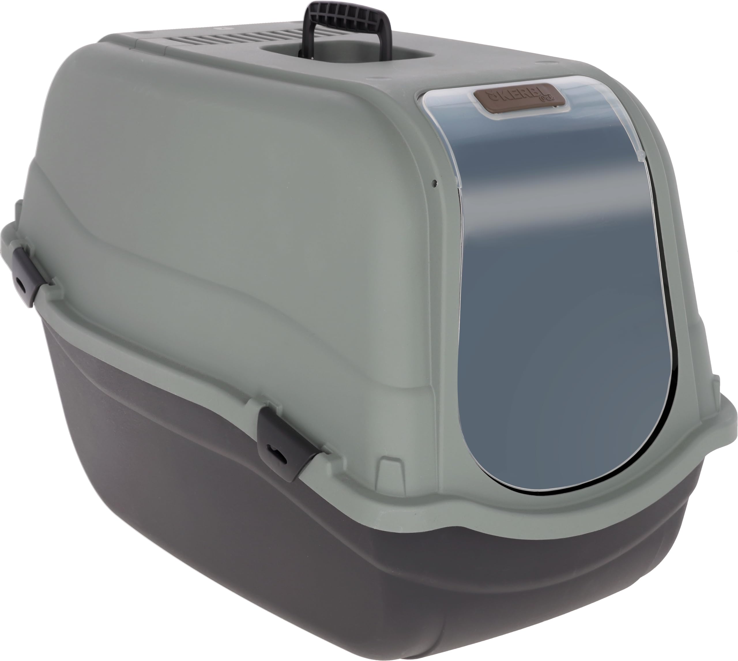 kerbl-pet-emma-eco-katzentoilette-geschlossen-65-x-44-x-46-cm-schwarz-gr-ngrau-m image 1