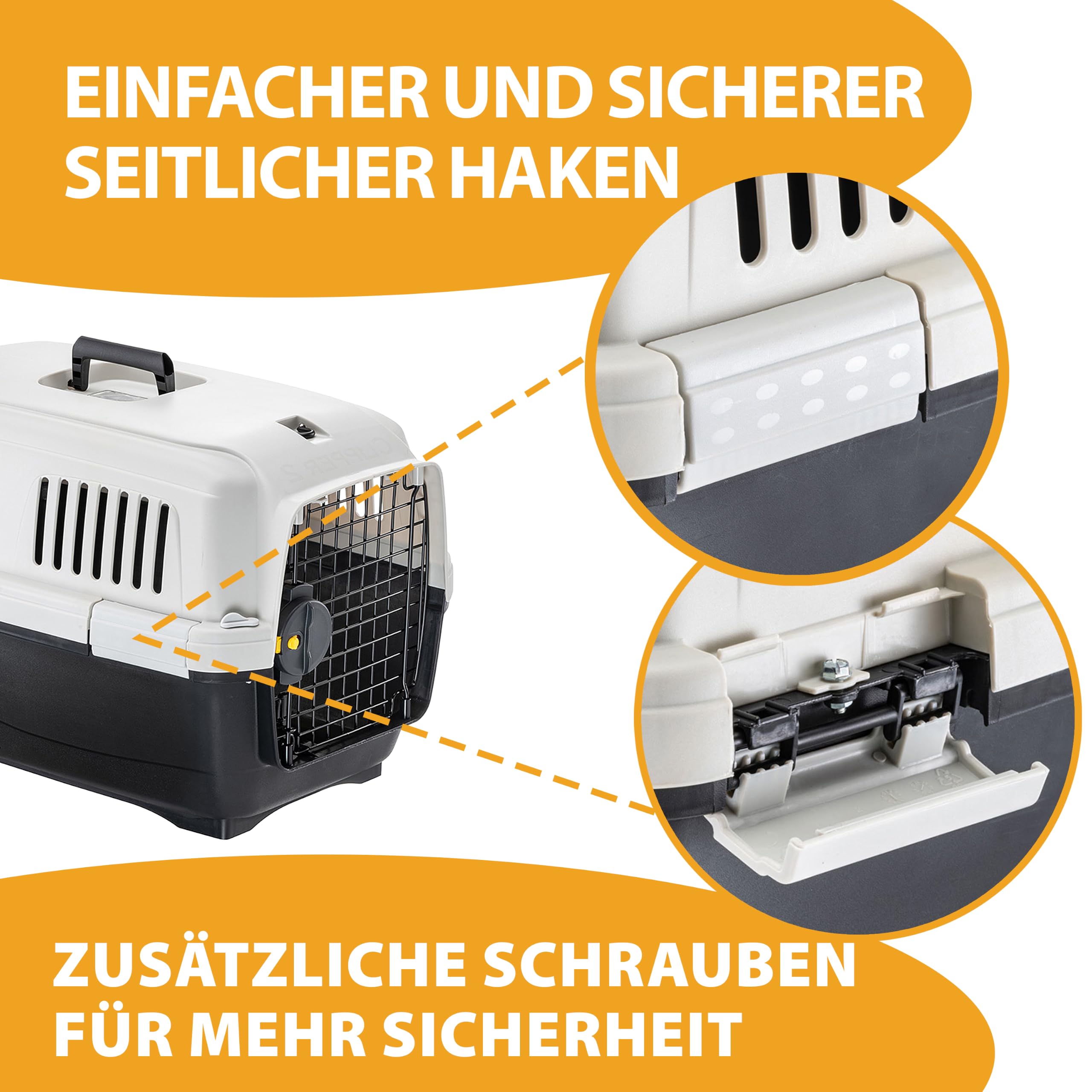 ferplast-clipper-2-transportbox-f-r-katze-und-kleinen-hund-bis-8-kg-57-x-37-x-36 image 5