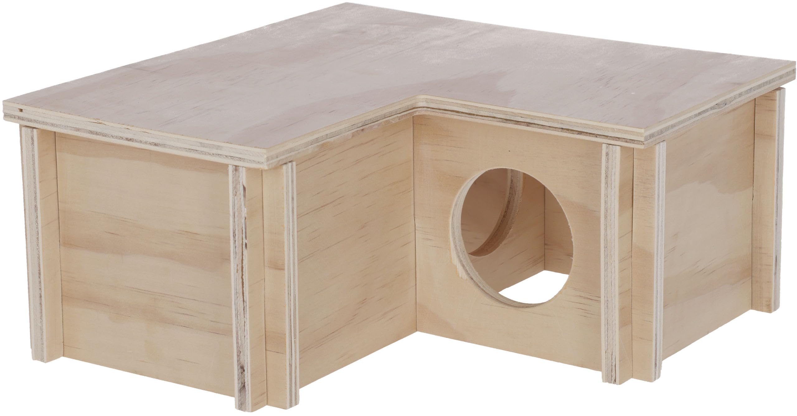 kerbl-pet-hamsterhaus-holz-24-x-24-x-11-cm-3-kammern image 1