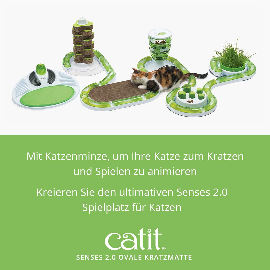 catit-senses-ovaler-scratcher-kratzbrett-aus-pappe-mit-katzenminze image 5
