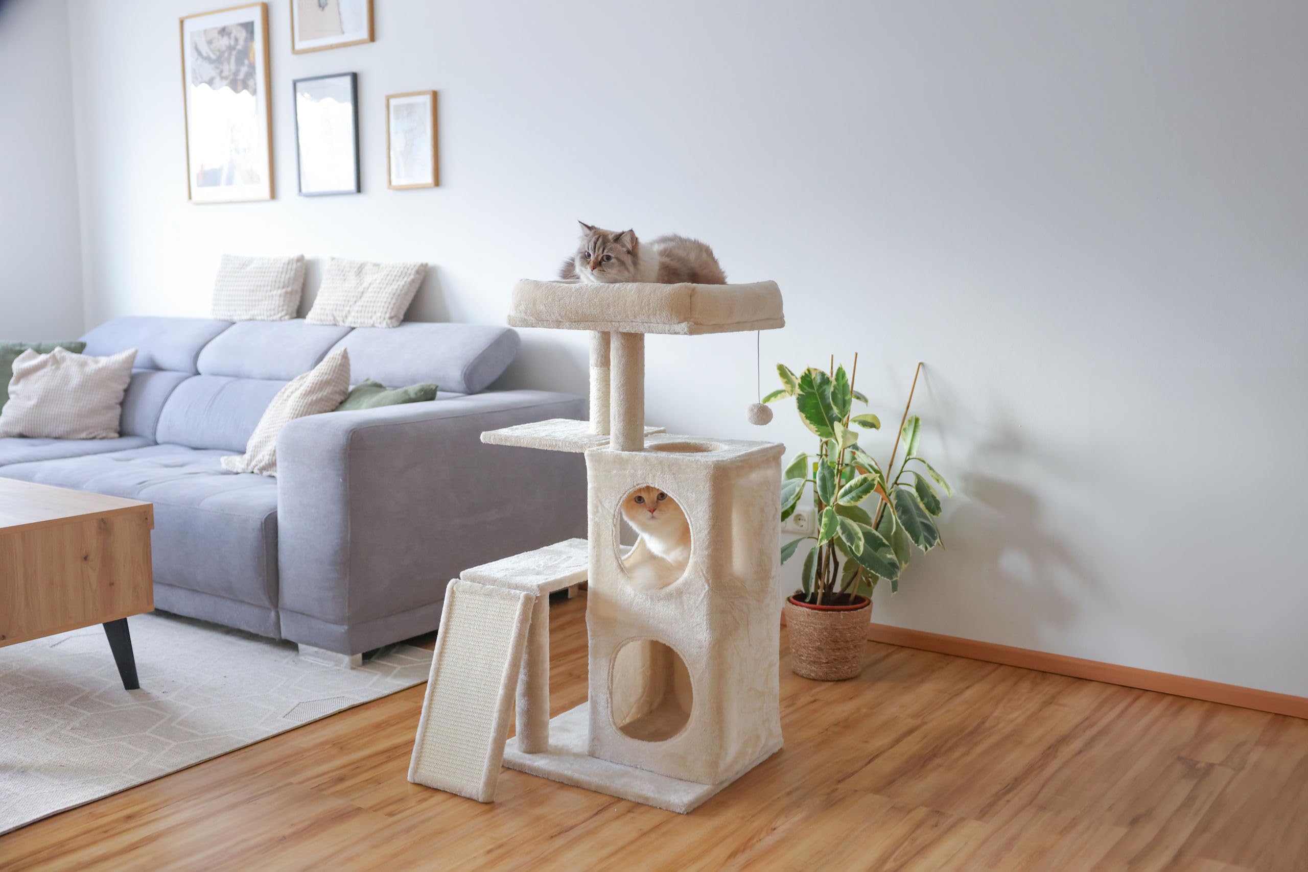 kerbl-alessia-kratzbaum-f-r-katzen-beige-48-5-x-40-x-100-cm image 7