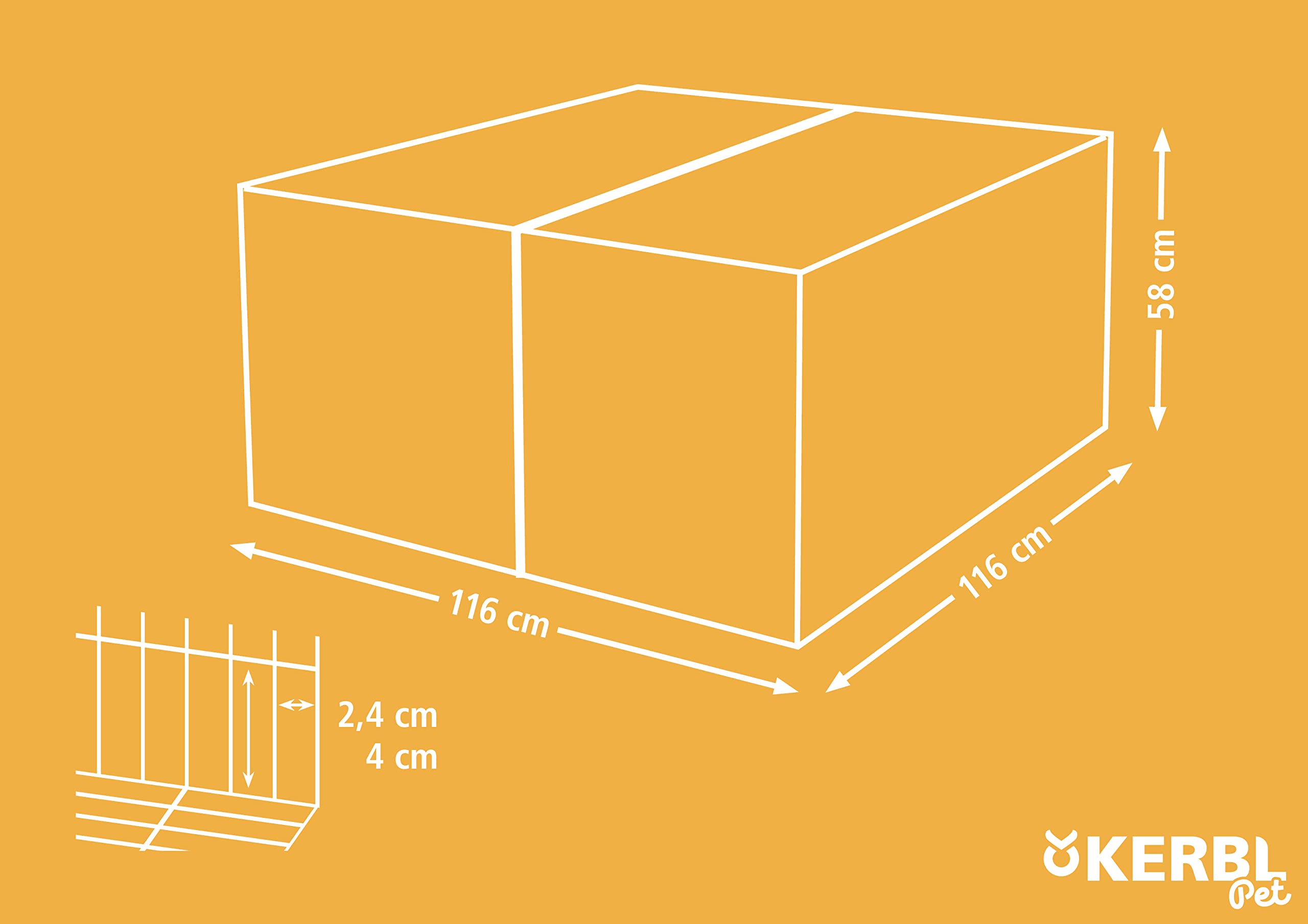 kerbl-freilaufgehege-mit-ausbruchsperre-116x116x58-cm-kleintiergehege image 2