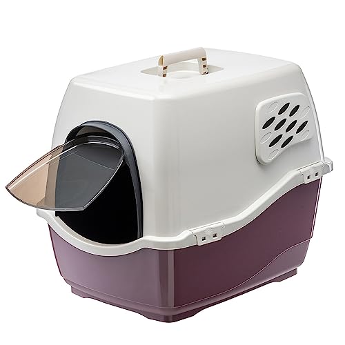 ferplast-bill-katzentoilette-mit-haube-50-x-40-x-h-42-cm-abgedunkelt-mit-aktivko image 8