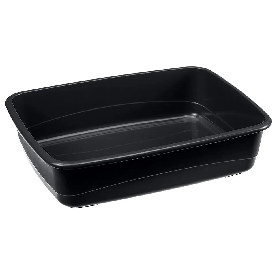 ferplast-nip-10-offene-katzentoilette-schwarz-46-5-x-35-5-x-h-11-5-cm image 1