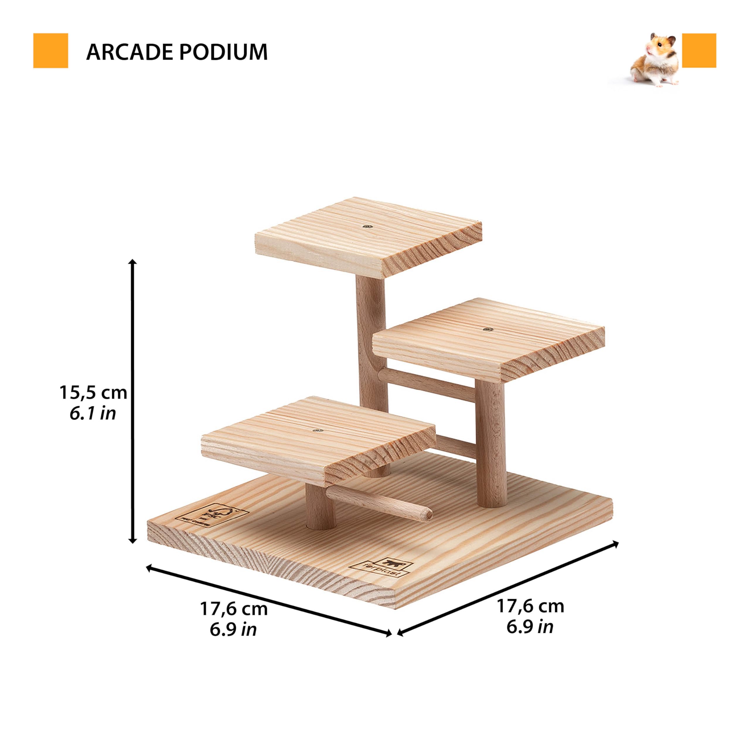 ferplast-arcade-podium-hamsterspielzeug-aus-holz-zum-klettern-17-6-x-17-6-x-h-15 image 6