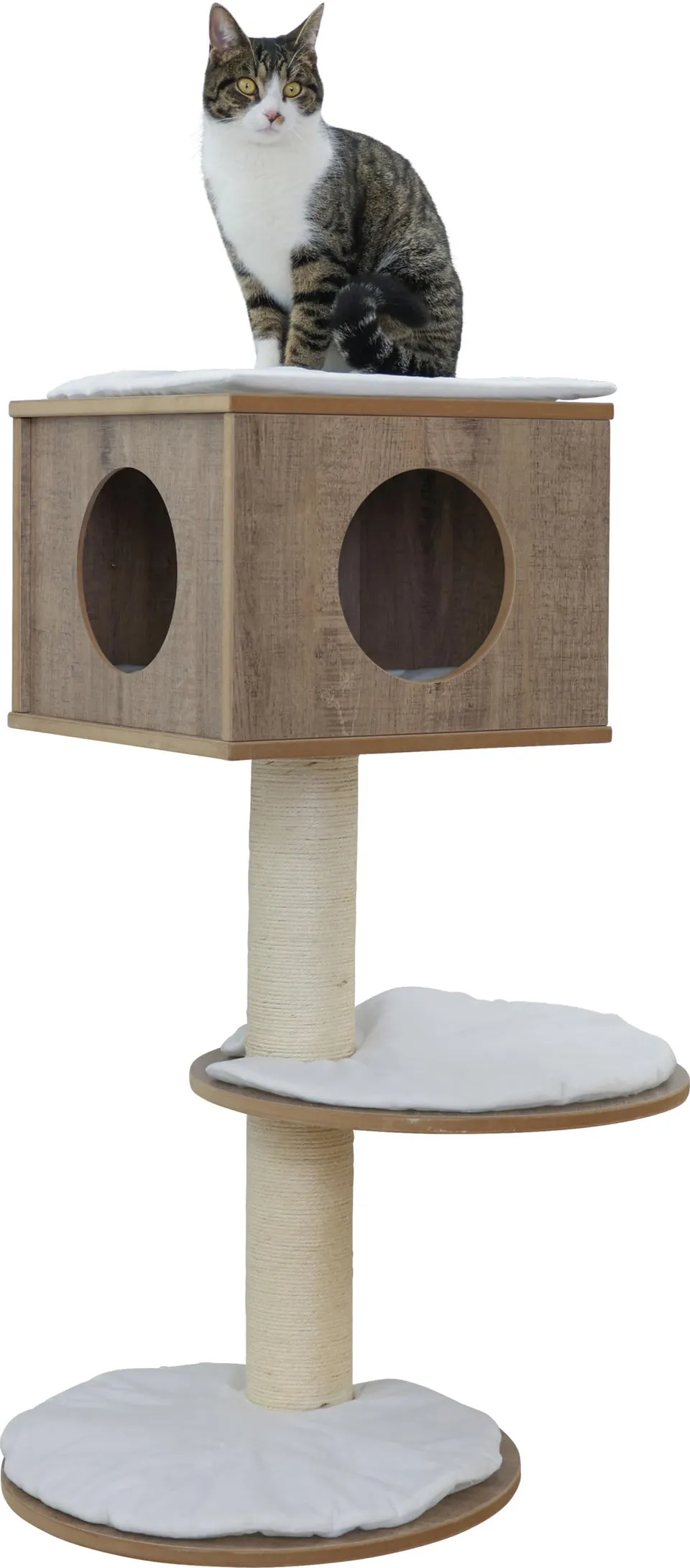 kerbl-pet-wandkratzbaum-dinari-light-45x45x106-cm-braun-wei image 1